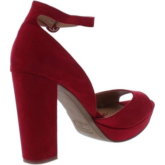 American Rag Reeta Block-Heel Platform Sandals Women's Shoes Red Size 6.5 M - Picture 3 of 3